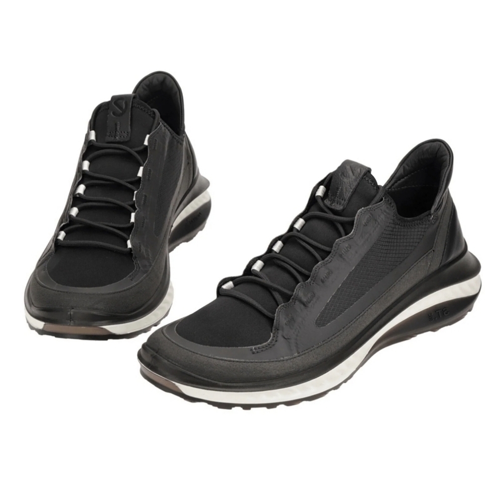 Ecco Black and White Men's Sneakers
